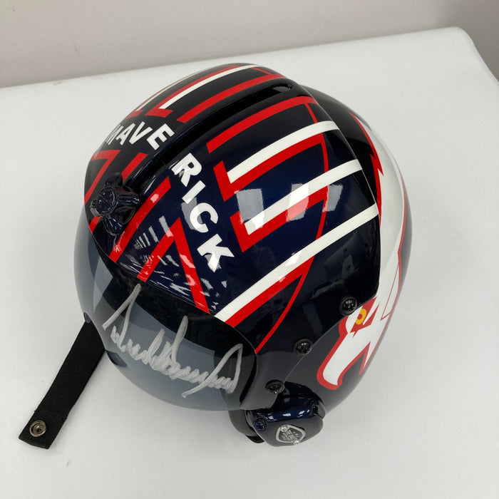 President Donald Trump Full Name Signed Top Gun Maverick Helmet Becket — Showpieces Sports