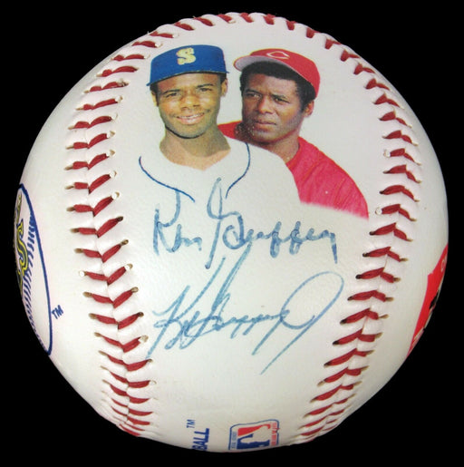 Ken Griffey Jr. Rookie Signed Photo Baseball With His Father JSA COA