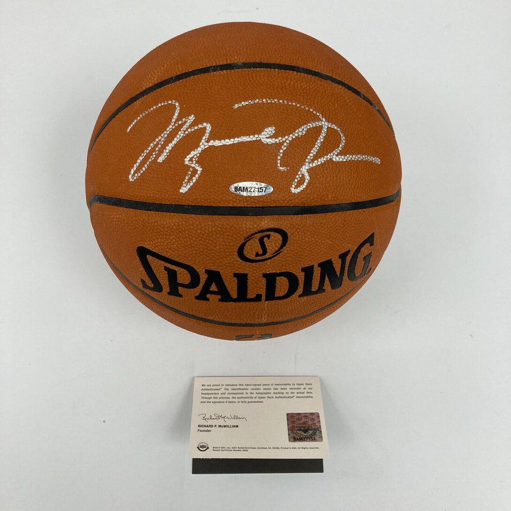 Michael Jordan Signed Spalding Official NBA Game Basketball UDA Upper Deck COA
