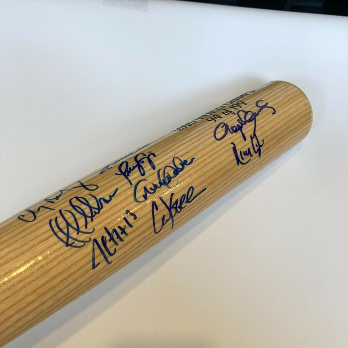 1999 New York Yankees World Series Champs Team Signed Bat Derek Jeter Steiner