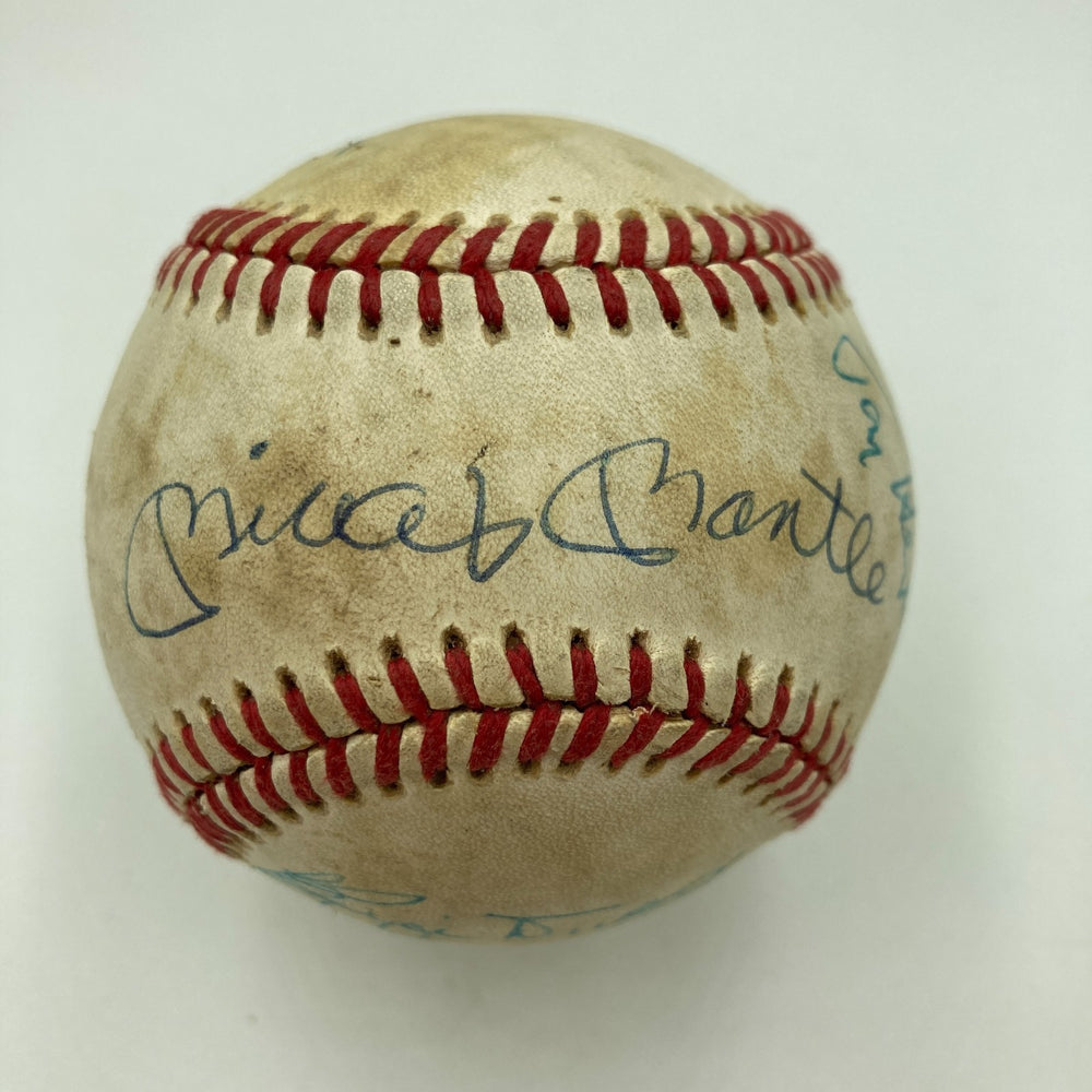 Mickey Mantle & Roger Maris Hall Of Fame Multi Signed Baseball JSA COA