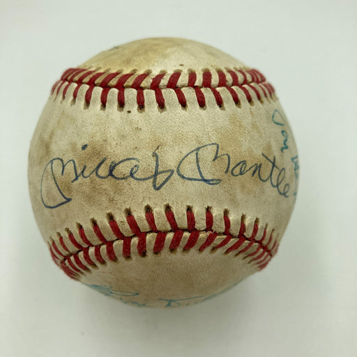 Mickey Mantle & Roger Maris Hall Of Fame Multi Signed Baseball JSA COA