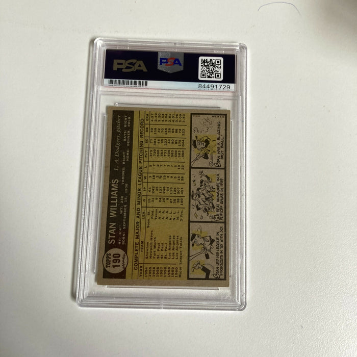 1961 Topps Stan Williams Signed Baseball Card Los Angeles Dodgers PSA DNA COA