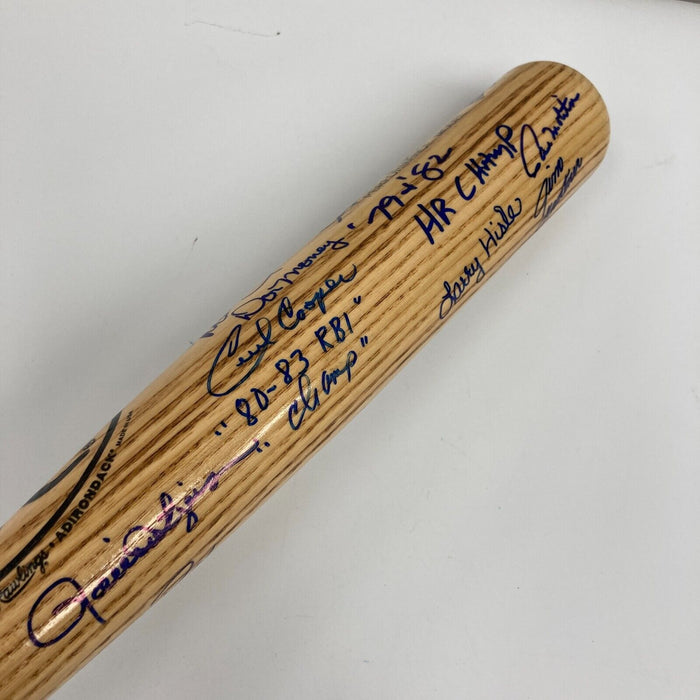 1982 Milwaukee Brewers AL Champs Team Signed Baseball Bat JSA COA