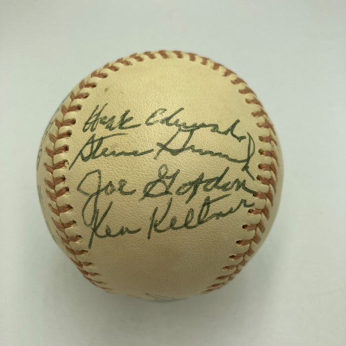 1948 Cleveland Indians World Series Champs Team Signed Baseball JSA COA