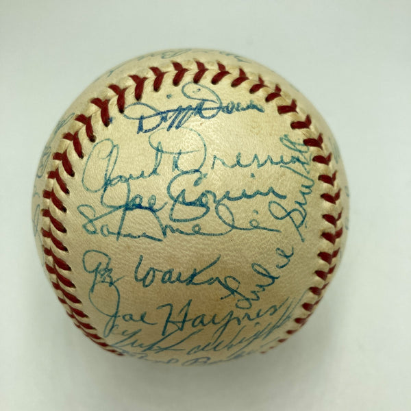 Washington Senators Legends Signed Baseball Moe Berg Goose Goslin 31 Sigs PSA