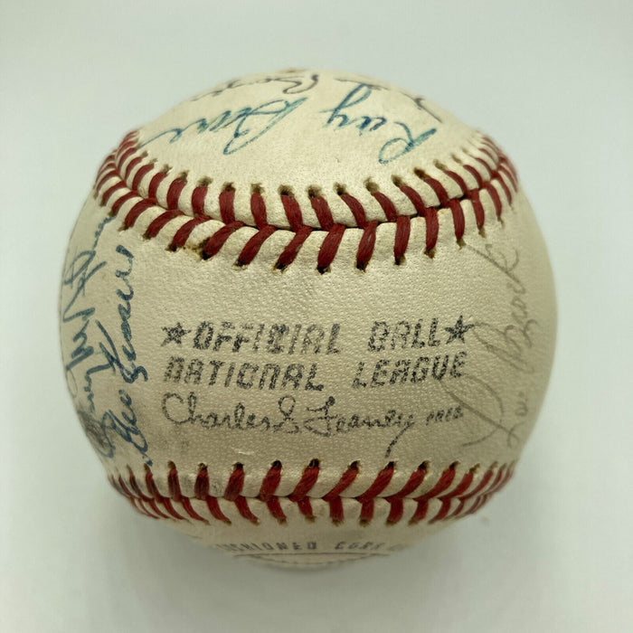 1960's St. Louis Cardinals Team Signed Baseball Bob Gibson Lou Brock Ken Boyer
