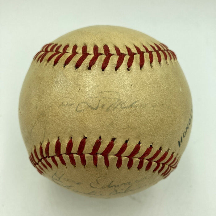 Joe Dimaggio 1944 World War Two WWII Multi Signed Baseball PSA DNA COA