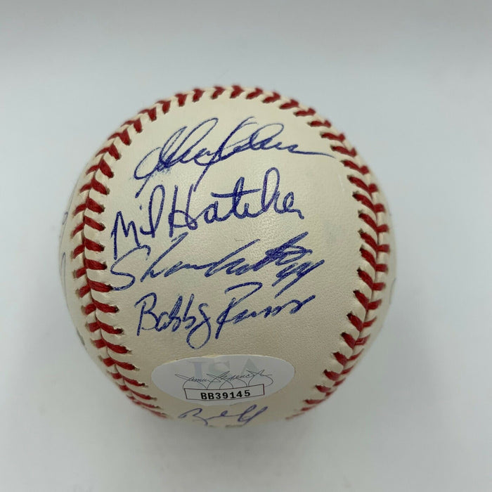 2002 Anaheim Angels World Series Champs Team Signed W.S. Baseball With JSA COA