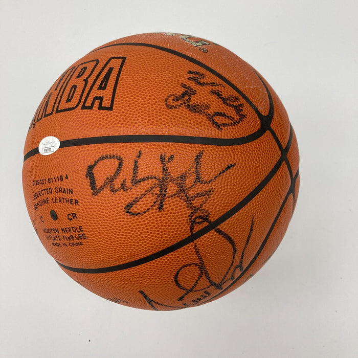 1997-98 Chicago Bulls NBA Champs Team Signed Game Basketball The Last Dance JSA