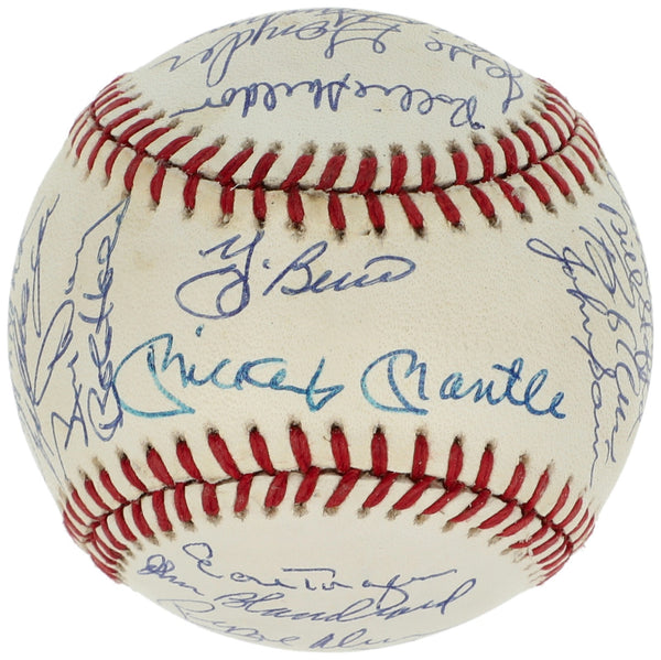 1961 New York Yankees World Series Champs Team Signed Baseball Mickey Mantle JSA