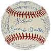 1961 New York Yankees World Series Champs Team Signed Baseball Mickey Mantle JSA