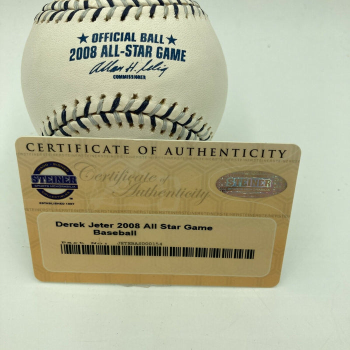 Derek Jeter Signed 2008 All Star Game Baseball With Steiner COA Yankee Stadium