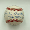 Extraordinary Mickey Mantle 536 HR's Yankees Gold Glove Signed Baseball PSA DNA