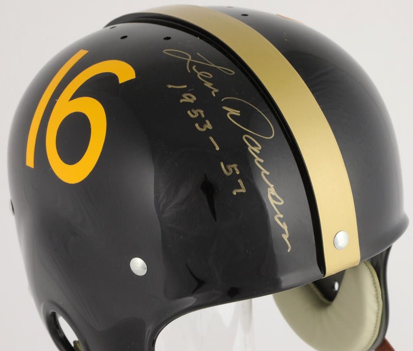 Len Dawson Signed Purdue Boilermakers Authentic Full Size Helmet PSA DNA COA