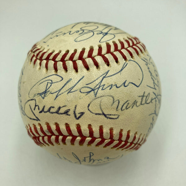 Mickey Mantle 1970's Hall Of Fame Induction Multi Signed Baseball JSA COA