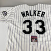 Larry Walker Signed Game Issued Colorado Rockies Russell Jersey JSA COA