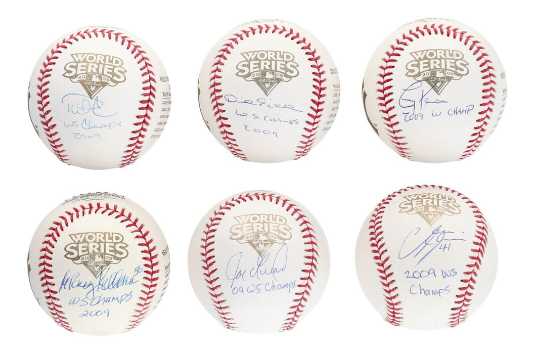 2009 New York Yankees WS Champs Team Signed Baseball Collection 42 Balls JSA COA