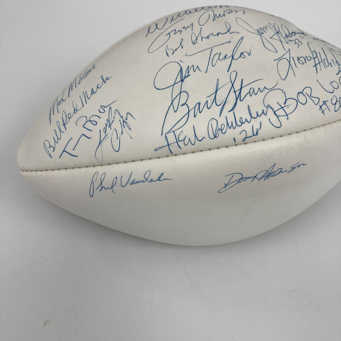 1966 Green Bay Packers Super Bowl 1 Champs Team Signed Football JSA COA