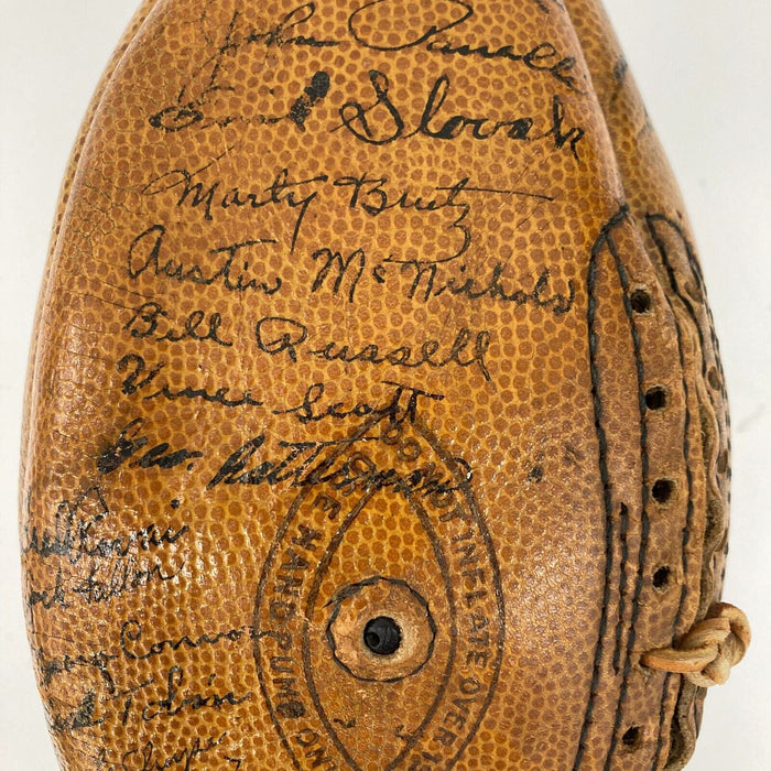 1946 Notre Dame Fighting Irish NCAA National Champs Team Signed Football PSA DNA