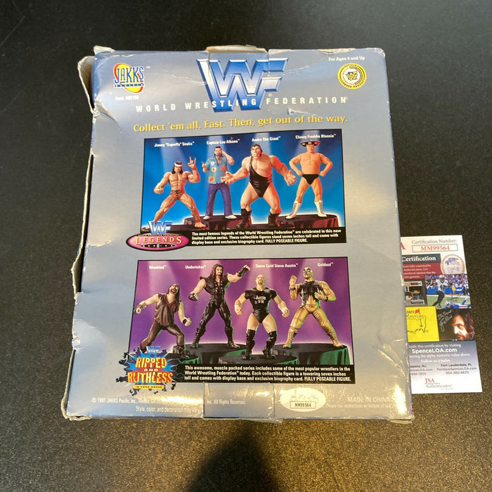 Captain Lou Albano Signed WF Wrestling Action Figure JSA COA JAKKS
