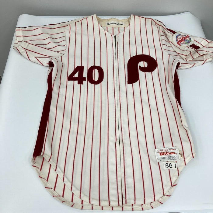 Steve Bedrosian 1986 Game Used Philadelphia Phillies Jersey MEARS A10 The Finest