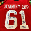 1961 Chicago Blackhawks Stanley Cups Champions Team Signed Jersey JSA COA