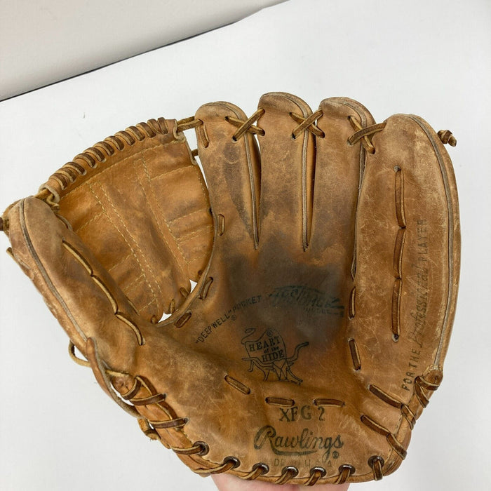 1973 Freddie Patek Signed Game Used Rawlings Baseball Glove PSA DNA COA