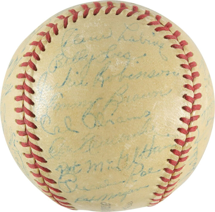 Jackie Robinson 1950 Brooklyn Dodgers Team Signed Baseball PSA DNA COA