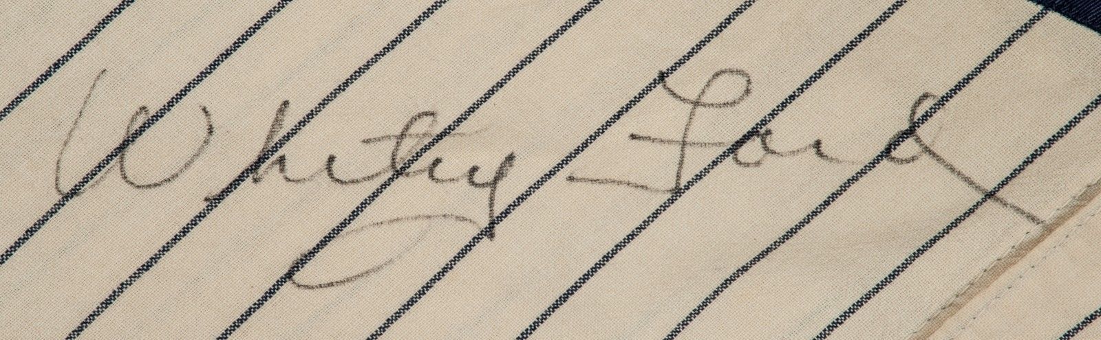 1949 Whitey Ford Signed Binghampton Yankees Minor League Game Used Jersey JSA