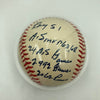Willie Mays Signed Heavily Inscribed Career STAT Baseball Beckett MINT 9 & JSA