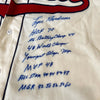 Beautiful Lou Boudreau Signed Inscribed STATS Cleveland Indians Jersey JSA COA