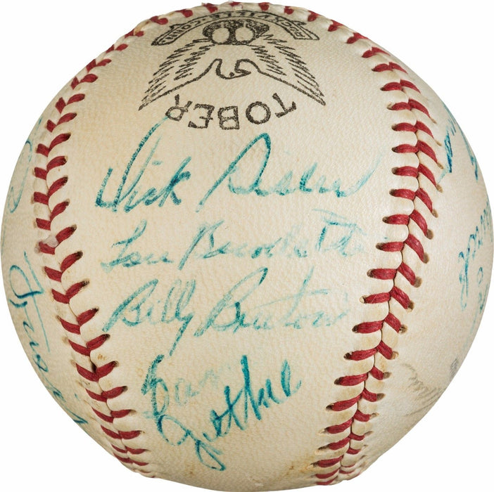 Stan Musial Dizzy Dean Frankie Frisch Medwick Cardinals HOF Signed Baseball PSA