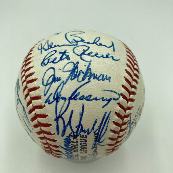 Beautiful 1972 Chicago Cubs Team Signed Baseball Ernie Banks PSA DNA