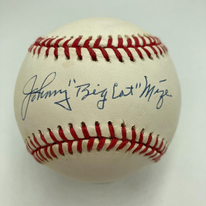 Johnny "Big Cat" Mize Signed National League Baseball PSA DNA COA