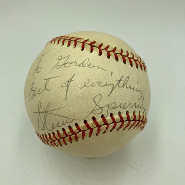 Steve Spurrier Signed Vintage Baseball Heisman Trophy Winner JSA COA
