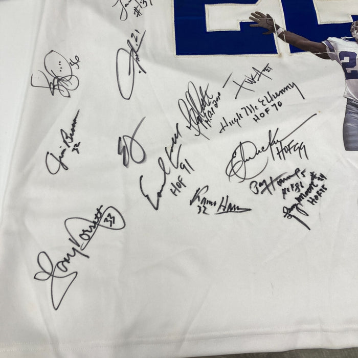 NFL Hall Of Fame Running Backs Multi Signed Mitchell & Ness Jersey 24 Sigs JSA