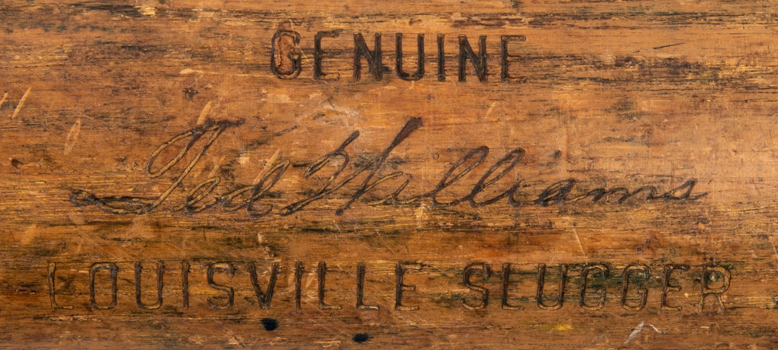 The Finest 1955 Ted Williams Game Used Signed Louisville Slugger Bat PSA DNA 10