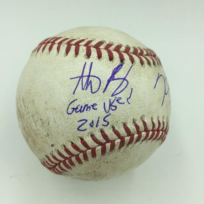 Kris Bryant 2015 ROY & Anthony Rizzo Signed Game Used Baseball MLB Authenticated