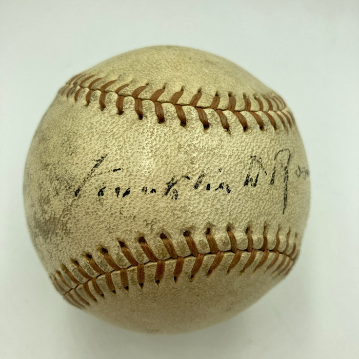 President Franklin D. Roosevelt Single Signed 1935 American League Baseball JSA