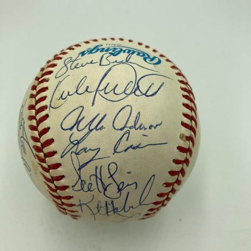 1991 Minnesota Twins World Series Champs Team Signed Baseball JSA COA