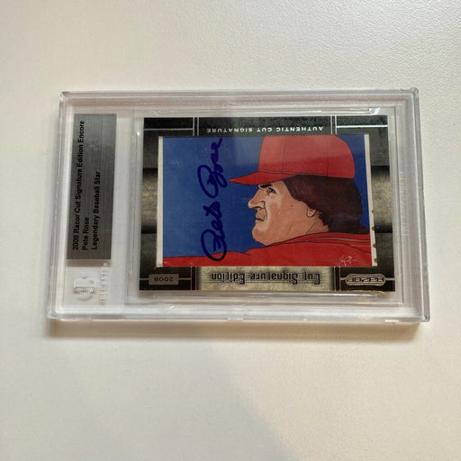 2008 Razor Cut Pete Rose Signed Auto Baseball Card BGS