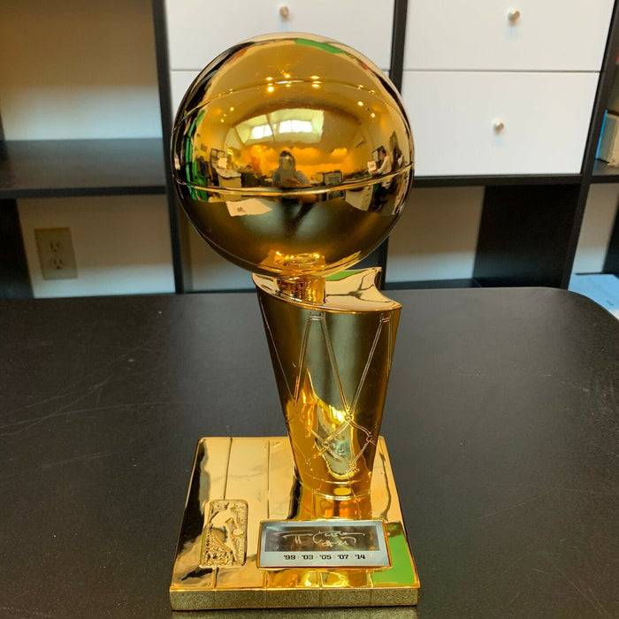 Tim Duncan Signed San Antonio Spurs NBA Championship Trophy With Beckett COA