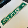 Eddie Mathews Twice Signed 6x30 Street Sign Eddie Mathews Way JSA COA