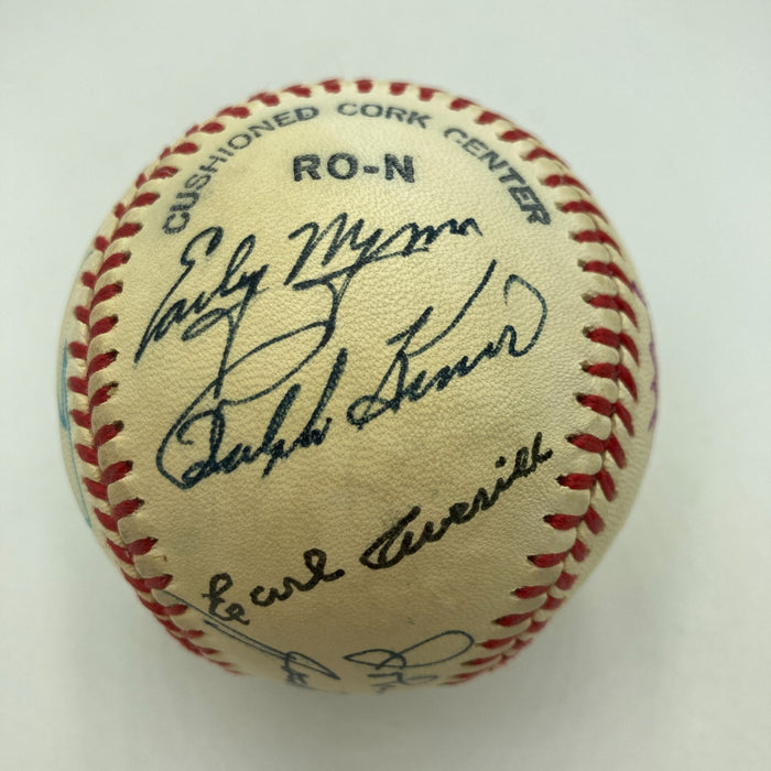 1970's HOF Multi Signed Baseball Earl Averill Burleigh Grimes JSA COA