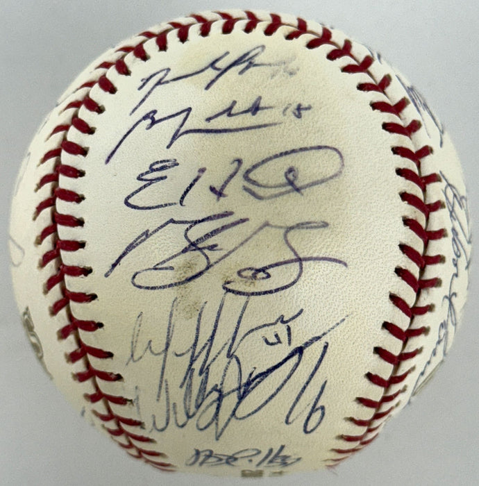 2008 Tampa Bay Rays AL Champs Team Signed World Series Baseball Beckett COA