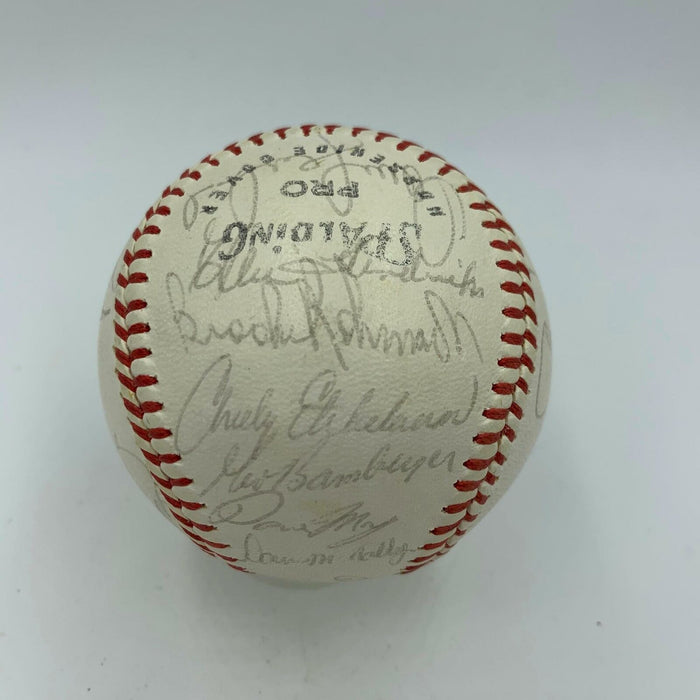 1969 Baltimore Orioles American League Champs Team Signed Baseball JSA COA