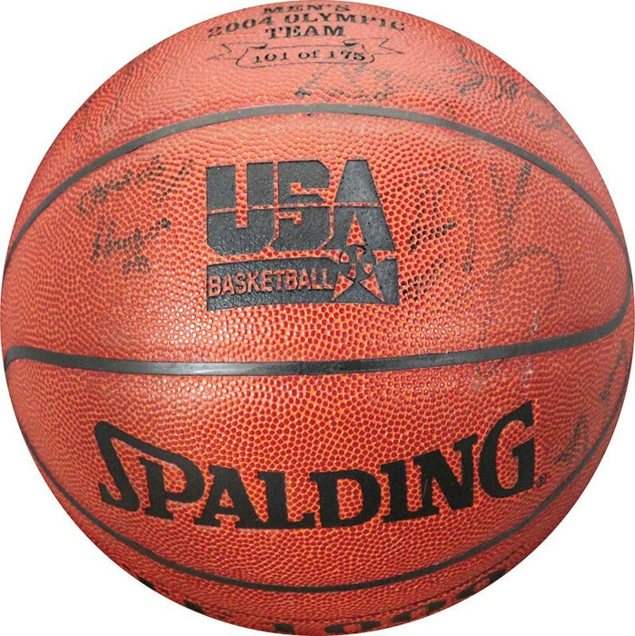 Lebron James Rookie 2004 Olympics Team USA Signed Basketball Tim Duncan JSA COA