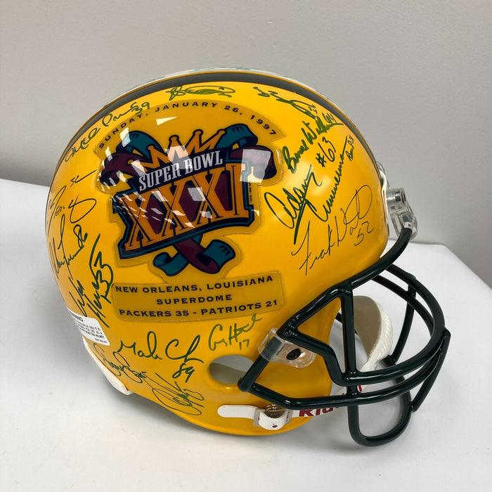 1996 Green Bay Packers Super Bowl Champs Team Signed Full Size Helmet JSA COA