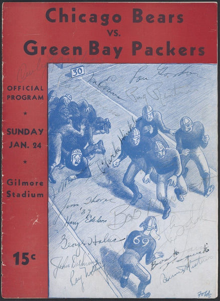 1939 Packers NFL Champs Team Signed Program Curly Lambeau & Jim Thorpe PSA DNA